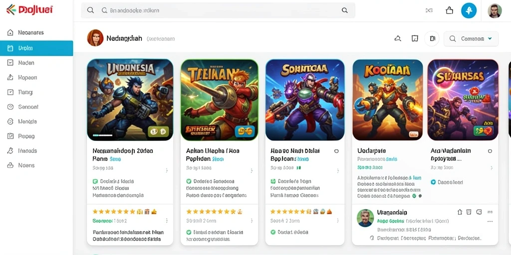 Tampilan grafis yang menawan dengan elemen budaya.