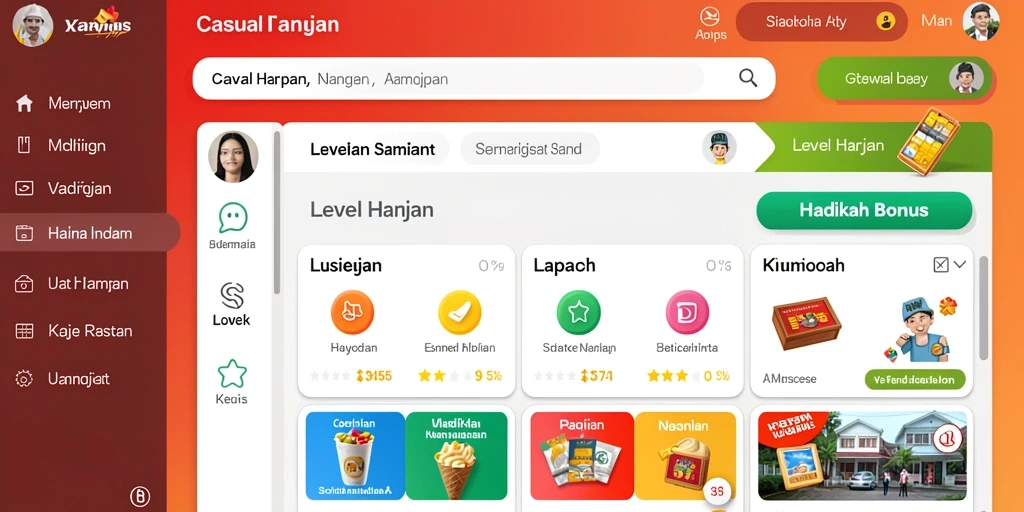 Tampilan awal permainan yang menarik dan mudah dipahami.