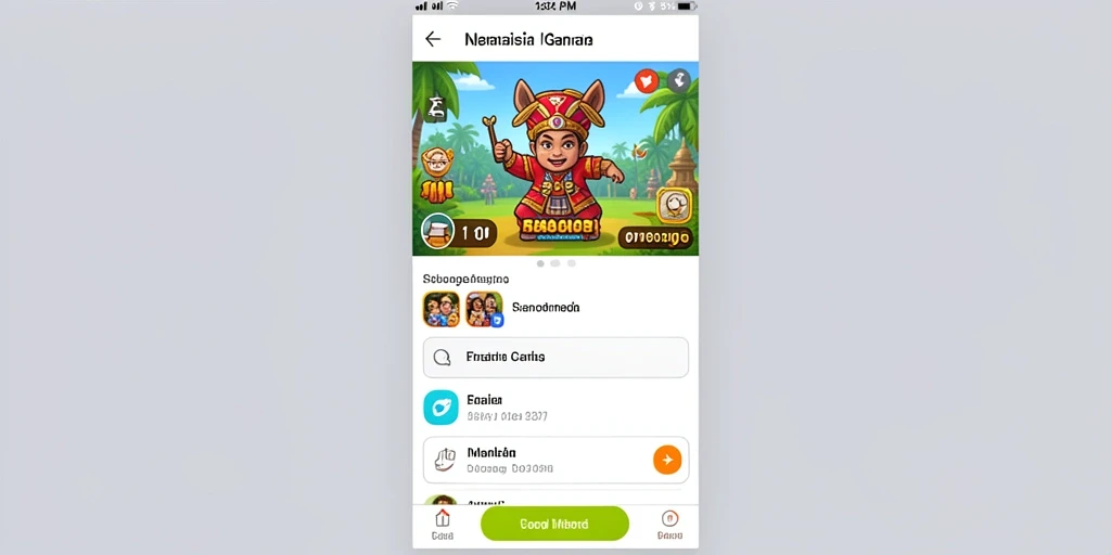 Tampilan awal game yang menarik dengan antarmuka intuitif.